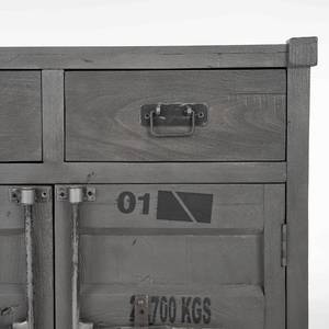 Dressoir Container massief acaciahout - Acaciahouten Grijs