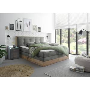 Lit boxspring Naumburg Gris foncé