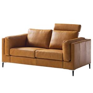 2-Sitzer Sofa COSO Classic+ Echtleder - Echtleder Taru: Hellbraun - Schwarz