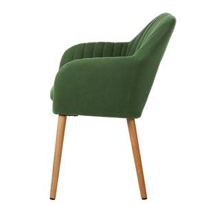 Chaises à accoudoirs Tilanda I Vert / Chêne - Lot de 2