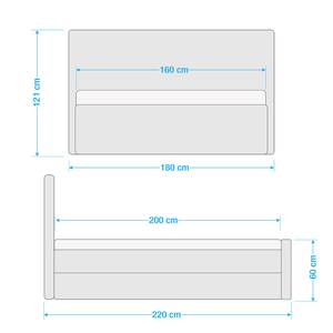 Boxspringbett Kenton Grau - 160 x 200cm