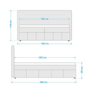 Boxspringbett Manda 160 x 200cm