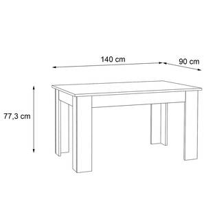 Tavolo da pranzo Timber Bianco - Larghezza: 140 cm