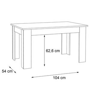 Esstisch Timber Weiß / Beton Dekor - Breite: 140 cm