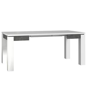 Eettafel Boneo hoogglans wit/donkergrijs/wit