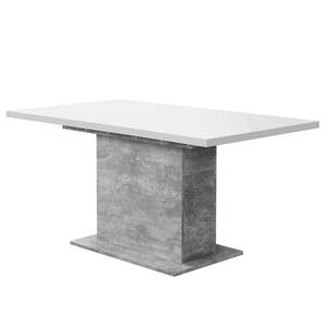 Tavolo da pranzo Stormi (allungabile) - Effeto cemento / Bianco