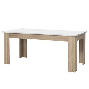 Eettafel Timber Wit/Sonoma eikenhouten look - Breedte: 180 cm