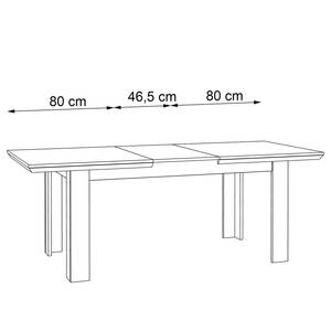 Table Woody (extensible) - Imitation pin blanc