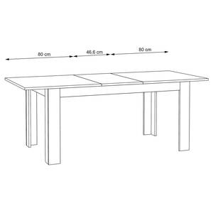 Eettafel Jaslo (met uitschuiffunctie) Comano pruimenhouten look