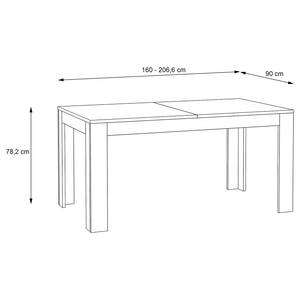 Eettafel Jaslo (met uitschuiffunctie) Comano pruimenhouten look