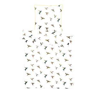 Copripiumino e federa Kolibri GOTS Raso di cotone makò - Bianco - 135 x 200 cm + cuscino 80 x 80 cm