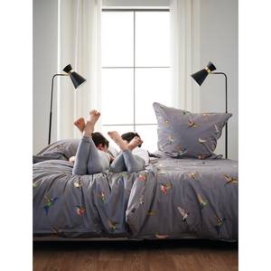 Parure de lit Kolibri GOTS Satin mako - Gris - 135 x 200 cm + oreiller 80 x 80 cm