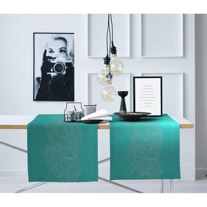 Chemin de table 5233 Polyester / Viscose - Turquoise