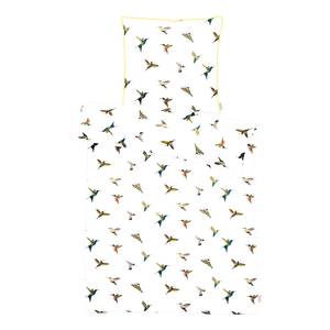 Copripiumino e federa Kolibri GOTS Raso di cotone makò - Bianco - 155 x 220 cm + cuscino 80 x 80 cm