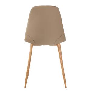 Gestoffeerde stoel Iskmo (2-delige set) - kunstleer - Taupe - Set van 4