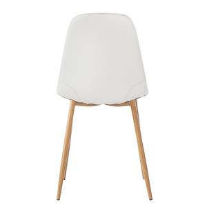 Gestoffeerde stoel Iskmo (2-delige set) - kunstleer - Wit - Set van 4