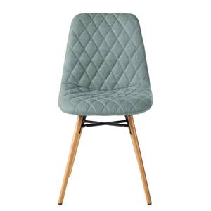 Sedia imbottita Farelas Tessuto Cors: grigio menta - Set da 4