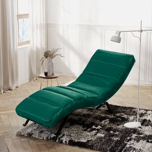 Chaise longue Kasson Velluto - Velluto Onoli: verde antico - Nero