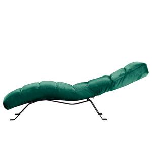 Chaise longue Kasson Velluto - Velluto Onoli: verde antico - Nero