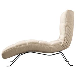 Chaise longue Kasson Tessuto - Tessuto Urda: cappuccino - Nero