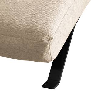 Chaise longue Kasson Tessuto - Tessuto Urda: cappuccino - Nero