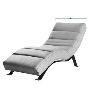 Chaise longue Kasson Tessuto - Tessuto Urda: cappuccino - Nero