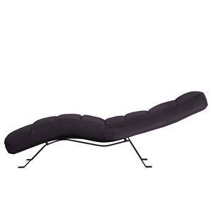 Chaise relax Kasson cuir véritable - Cuir Domna: Aubergine - Noir