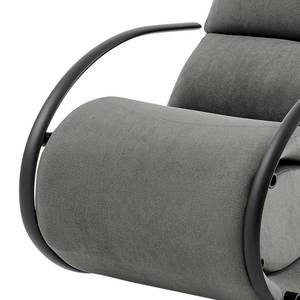 Fauteuil de relaxation Calcha Microfibre - Microfibre Gea: Gris - Avec repose-pieds