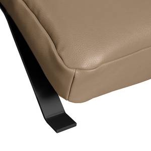 Chaise relax Kasson cuir véritable - Cuir Domna: Nougat - Noir