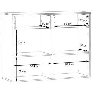 Buffet Corey Imitation chêne / Gris