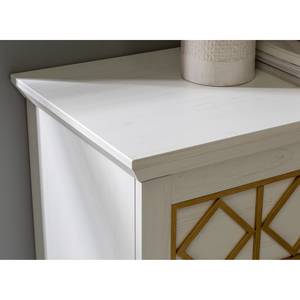 Buffet haut Azurita Imitation pin blanc / Doré