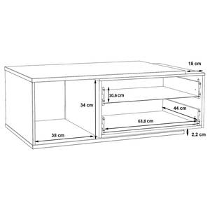 Table basse Tirur Imitation chêne artisan / Blanc