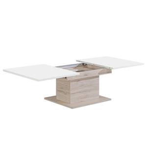 Tavolino da salotto Sander Bianco lucido / Effetto rovere