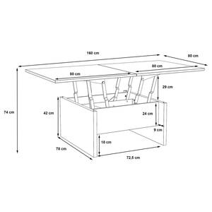 Table basse Longtown Imitation chêne Sonoma