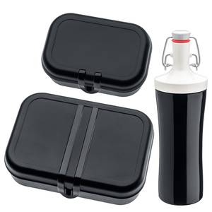 Lunchbox TO GO (3 éléments) Matière plastique - Noir