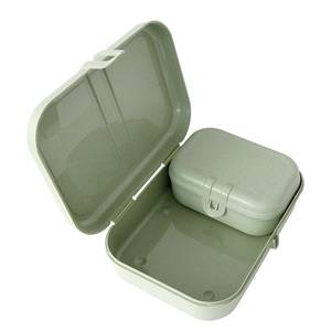 Lunchbox TO GO (3 éléments) Matière plastique - Vert pâle