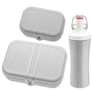 Lunchbox Set TO GO (3-tlg.) Kunststoff - Grau
