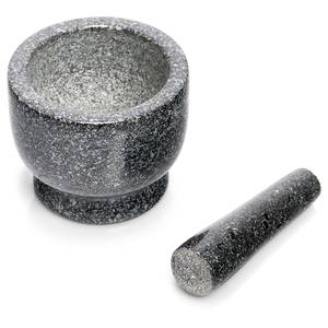 Mortier et pilon Varkala Granit - Anthracite - Diamètre : 12 cm