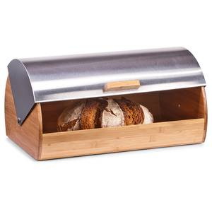 Brotkasten Wollin Bambus - silber - 39 x 25,5 x 18,5