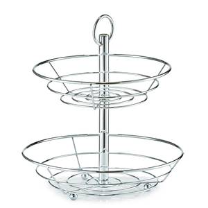 Obst-Etagere Zicavo Metall - silber - Ø 26 x 29