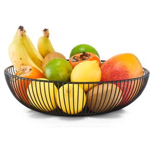 Fruitmand Batala metaal - zwart - Ø 28 x 8 - Diameter: 28 cm