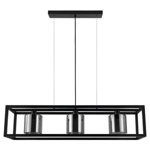 Hanglamp Brisling rookglas/staal - 3 lichtbronnen