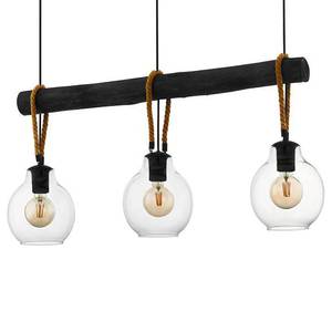 Hanglamp Roding II transparant glas/staal - 3 lichtbronnen