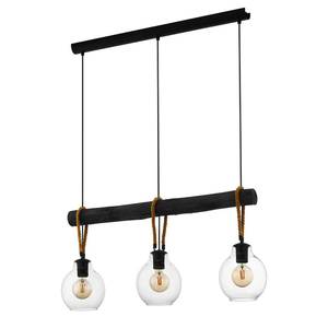 Hanglamp Roding II transparant glas/staal - 3 lichtbronnen