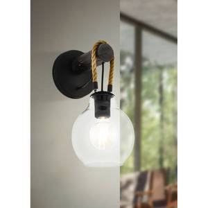 Wandlamp Roding transparant glas/staal - 1 lichtbron