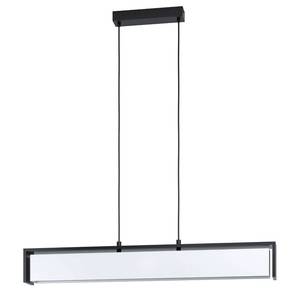 LED-hanglamp Valdelagrano linnen/staal - 1 lichtbron