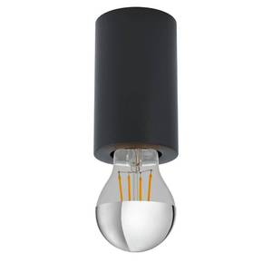 Plafondlamp Saluzzo II staal - 1 lichtbron - Zwart