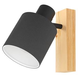 Plafondlamp Batallas linnen/staal - Aantal lichtbronnen: 1