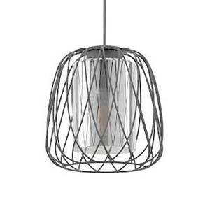 Hanglamp Floresta I rookglas/staal - 1 lichtbron