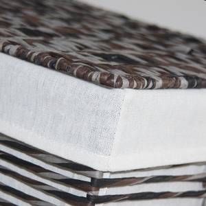 Wasmand Olivea I textielmix - bruin/  grijs